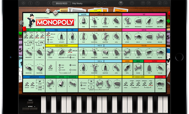 Korg lanzó la edición Monopoly de su aplicación